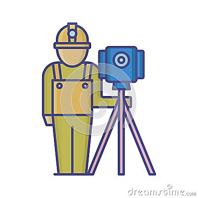 Architect survey Isolated Vector icon Which can easily modify or edit Vector Illustration
