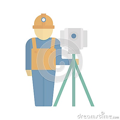 Architect survey Isolated Vector icon Which can easily modify or edit Vector Illustration