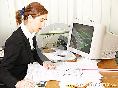 Architect working 5 Stock Photo