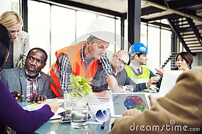 Architects and Designers Working in the Office Stock Photo