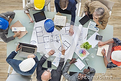 Architects and Engineers Planning on a New Project Stock Photo