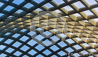 Architectural abstract taken of the ceiling at the Kogod Courty Editorial Stock Photo