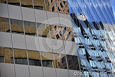 Architectural abstract of urban skyscrapers Stock Photo