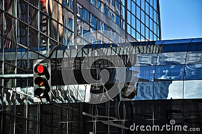 Architectural abstract of urban skyscrapers Stock Photo