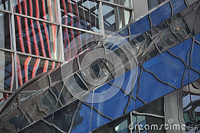 Architectural abstract of urban skyscrapers Stock Photo