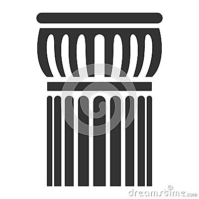Architectural ancient column icon, design of classical pattern Vector Illustration