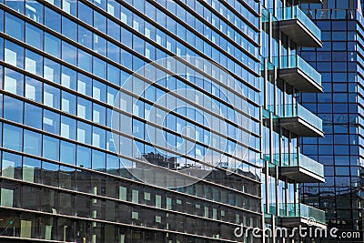 Architectural background with modern office building facade Stock Photo