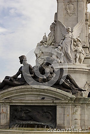 Architectural close up of Queen Victoria Memorial Editorial Stock Photo