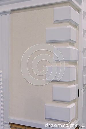 Architectural decorative corner of the foam house Stock Photo