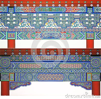 Architectural decorative patterns Stock Photo