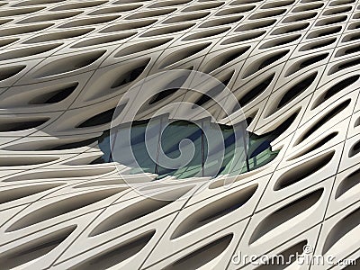 Architectural Detail - The Broad Muesum Editorial Stock Photo