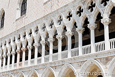 Architectural detail of the facade of Palazzo Ducale Stock Photo