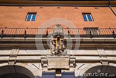 Architectural detail of the Logge di Banchi gallery hall in Pisa, Italy Stock Photo