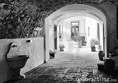 Architectural detail in Lovere, Iseo Lake Stock Photo