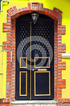 Architectural detail, old ornate door Editorial Stock Photo