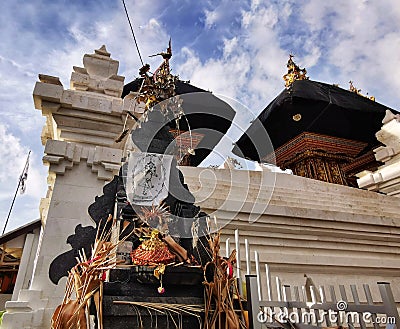 Architectural detail of a traditional balinese hindu temple Editorial Stock Photo