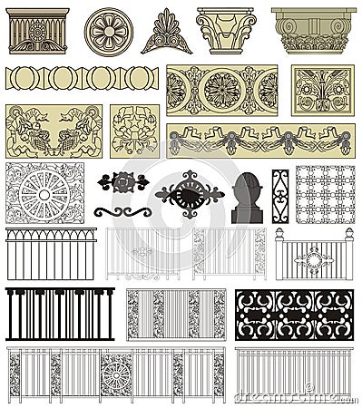 Architectural details Vector Illustration