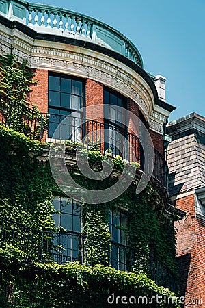 Architectural details in Beacon Hill, Boston, Massachusetts Stock Photo