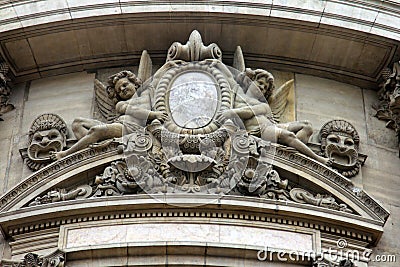 Architectural details of Opera National de Paris Stock Photo