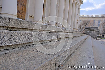 Architectural details of Sts. Cyril and Methodius National Librar Stock Photo