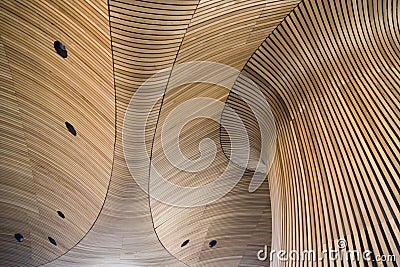 Architectural details of Welsh Assembly building Stock Photo