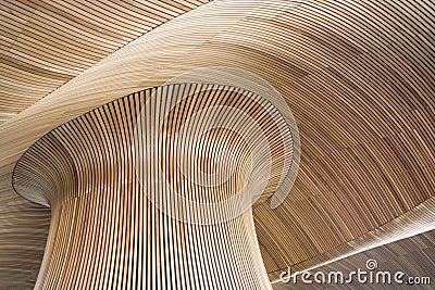 Architectural details of Welsh Assembly building Stock Photo