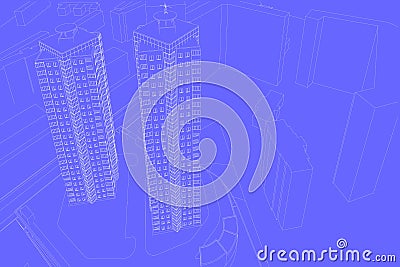 Architectural drawings Vector Illustration