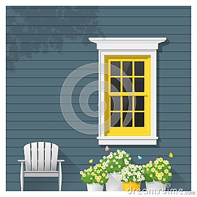 Architectural element Window background Vector Illustration