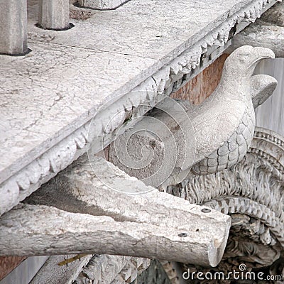 Architectural fragment of Doge Palace entrance - Italy Stock Photo