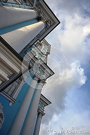 Architectural historical buildings of St. Petersburg. Orthodox churches in Russia. Stock Photo