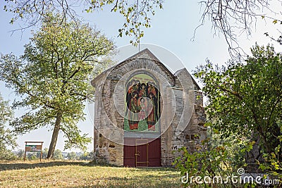 Architecture of Kievan Rus. Remains of the Saint Michael`s Church in Oster, Ukraine Editorial Stock Photo