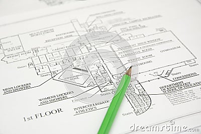 Architectural plan Stock Photo