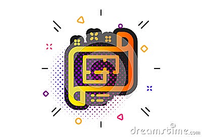 Architectural plan icon. Technical project sign. Vector Vector Illustration