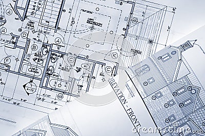 Architectural plans Stock Photo