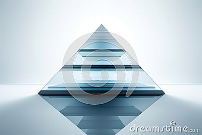Architectural Pyramids in Abstraction. Generative AI. Stock Photo