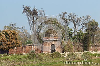 Architectural remains of Rajnagar palatial complex, Rajnagar, Bihar, Stock Photo