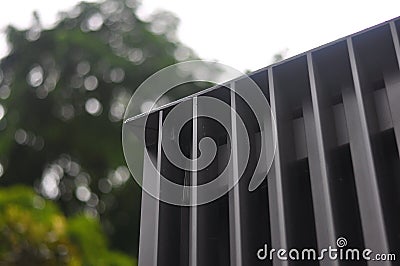 Architectural Steel Fins Stock Photo