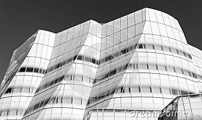 Architectural structure. Geometric shapes on modern building. Geometric structure architecture. Geometrical structural Stock Photo