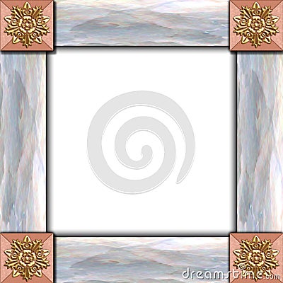 Architectural tile frame Stock Photo