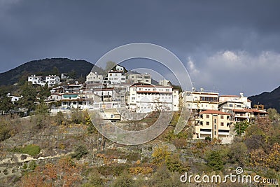 Architecture from Agros village Stock Photo
