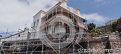 Architecture - Beautiful colonial style home in Sydney being remodelled, Sydney, NSW Australia Editorial Stock Photo