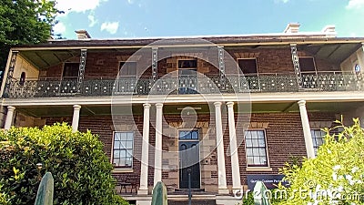 Architecture - Beautiful old colonial home discovered in Windsor, NSW, Australia Editorial Stock Photo