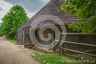 The architecture of the Belarusian village of the 19th century. Editorial Stock Photo