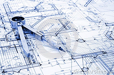 Architecture blueprint Stock Photo