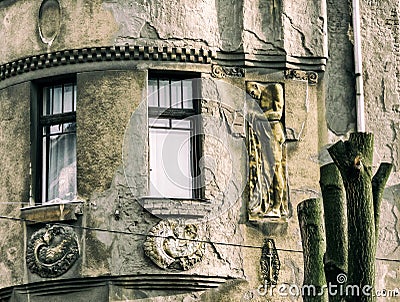 Architecture in Budapest, Europe. Photography in vintage style Stock Photo