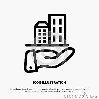 Architecture, Business, Modern, Sustainable Line Icon Vector Vector Illustration