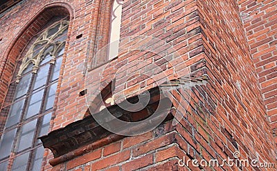 The architecture of the church of the Middle Ages Stock Photo