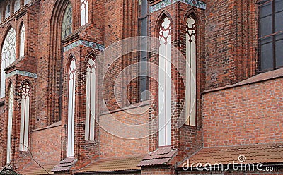 The architecture of the church of the Middle Ages Stock Photo