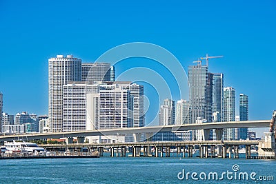 Architecture of the city of Miami Stock Photo