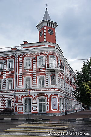 The architecture of the city of Ulyanovsk, former Simbirsk - historic building Editorial Stock Photo